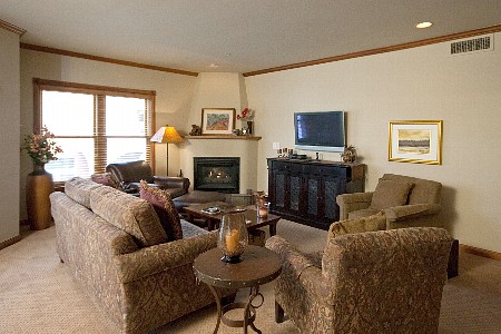 Living Room w/ gas fireplace, HDtv, Bose stereo